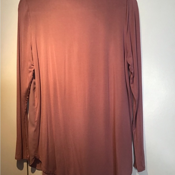 Reitmans Dusty Rose Women’s Long Sleeves Top 2 different Fabrics Size USM - Picture 5 of 10